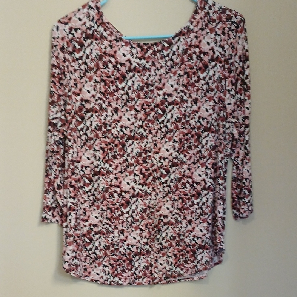 Elegant Pink and Black Long Sleeve Top